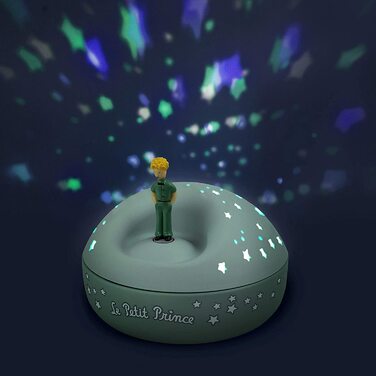 Труссельє - Маленький принц Сент-Екзюпері-нічник-ідеальний подарунок при народженні-Зоряний проектор з музикою-обертається