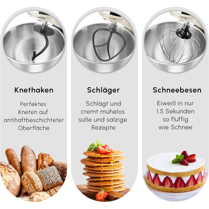 Кухонний комбайн Karaca Mastermaid Chef Pro: міксер, подрібнювач, 1500W, 5 л, Soft Cream