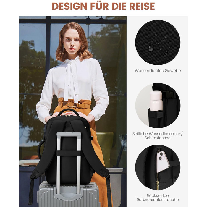 Рюкзак для ручної поклажі LOVEVOOK 40L, для ноутбука 17