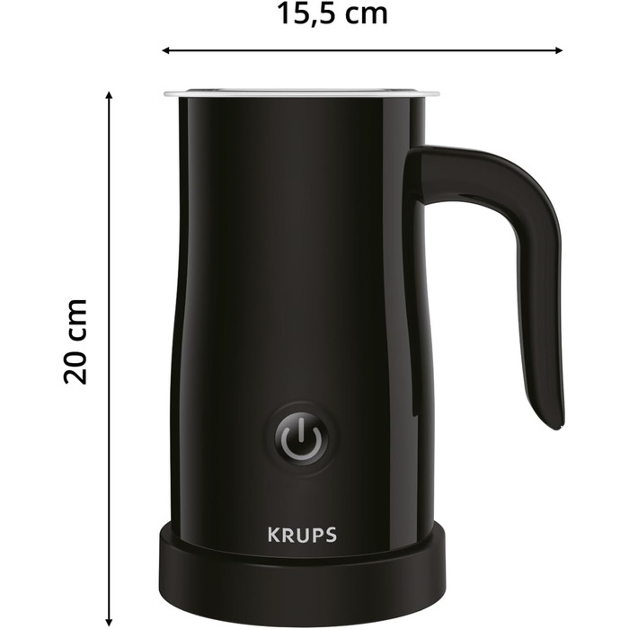 Електричний піноутворювач для молока Krups XL1008, чорний, об'єм до 150 мл