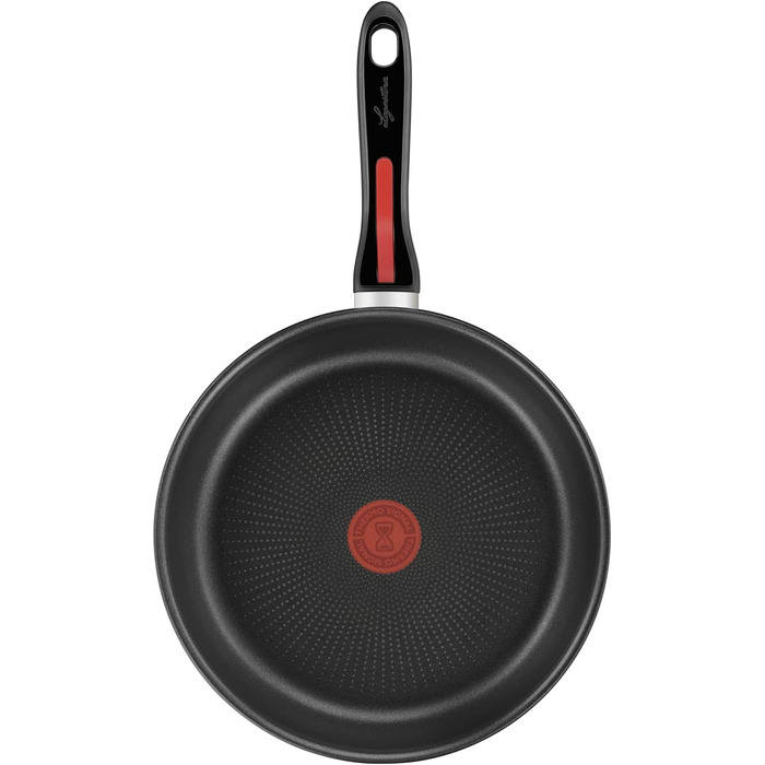 Сковорода Lagostina Red Line з антипригарним покриттям, Ø 26 см, для індукційних плит, газу та духовки, з термоіндикатором, нержавіюча сталь та алюміній, з антиковзним силіконовим ручками