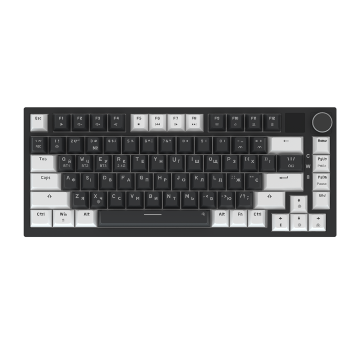 Бездротова механічна клавіатура GamePro Asgard Valhalla Pro (MK160B-D-Pro) 75% Rainy switches