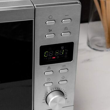 Мікрохвильова піч Cecotec GrandHeat 2500 Flatbed Touch White 800 Вт, 20 л, сенсорне керування, 8 програм, нержавіюча сталь