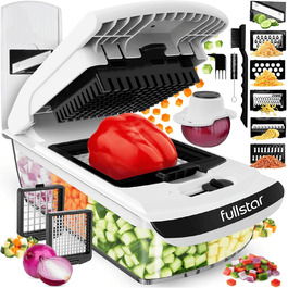 Многофункціональний овочевий слайсер-терка Mandoline 10-в-1 (білий) - для овочів, фруктів, сиру, цибулі, картоплі, огірків, жульєни