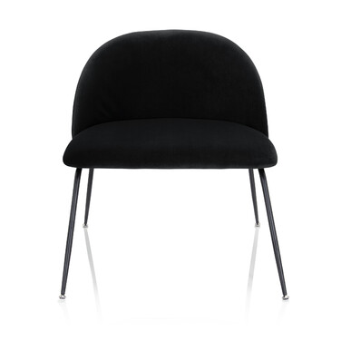 Крісло для відпочинку/вітальні VELVO, оксамит, чорний колір, hjh OFFICE