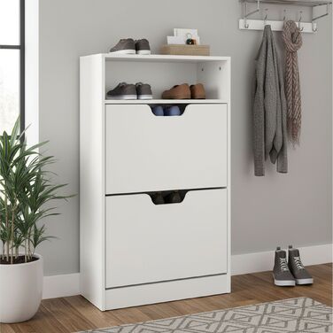 Взуттєва шафа Relaxdays з відкидною дверцями та відкритою полицею