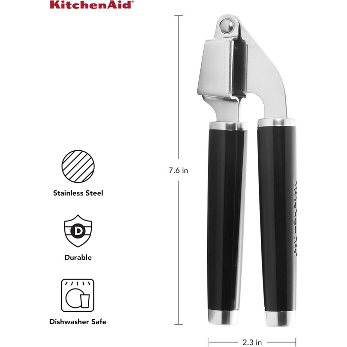 Прес для часнику KitchenAid Classic, чорний