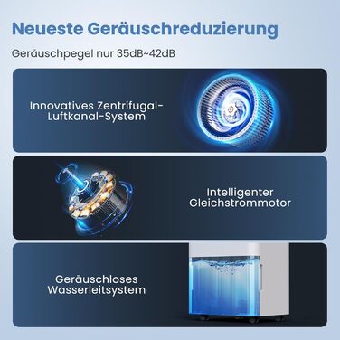 Електричний осушувач повітря Newentor 12L для підвалу, 35dB, з гофрованим шлангом 1м, для приміщень до 25м², 10 років гарантії, фільтр, таймер, 12л/день