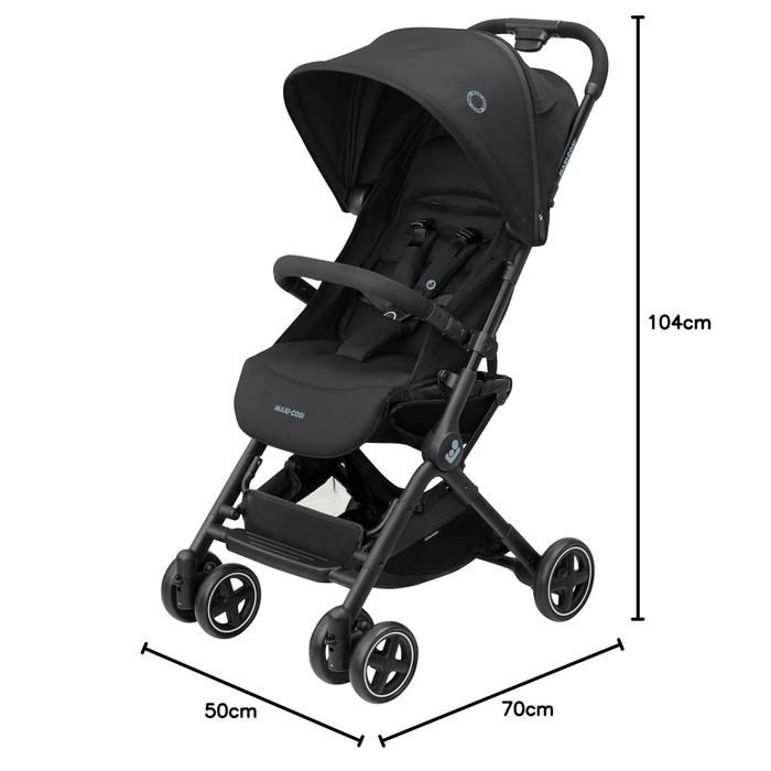 Дитяча коляска Maxi-Cosi Lara2 Essential Black, 0-4 роки, до 22 кг, легка та компактна, 3 положення для сну, складна