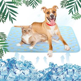 Охолоджуючий килимок kuoser для собак - охолоджуюча ковдра для собак миється охолоджуючий килимок для собак кішок нетоксичний охолоджуючий килимок для собак без гелю для спекотного літа, охолоджуючі Килимки для собак для розплідника, дивана, ліжка і підлоги l синій