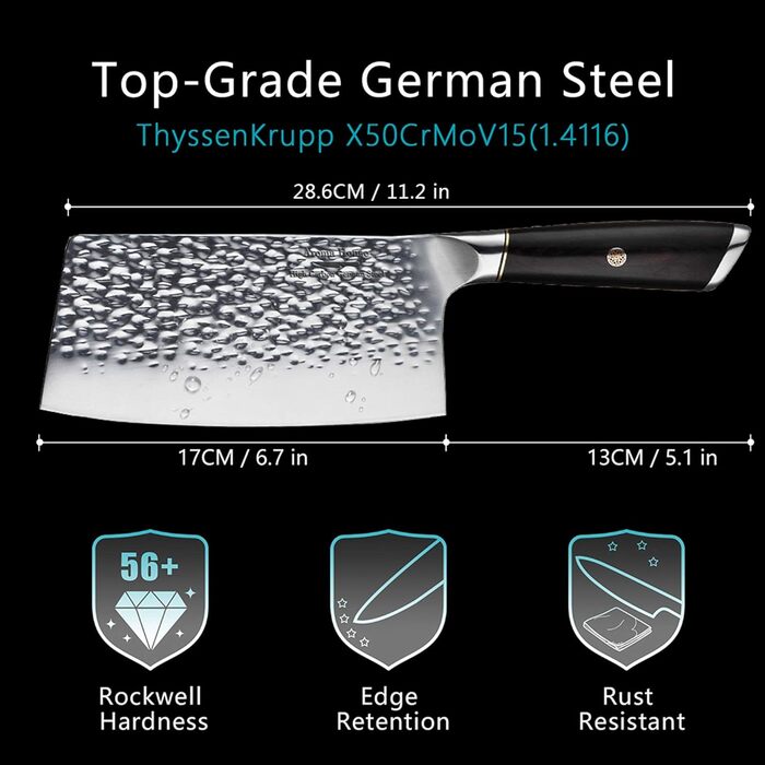Ніж кухарський 8 дюймів, професійний дамастковий ніж, ніж для кухні, ніж шеф-кухаря, ніж для м'яса з нержавіючої сталі, надзвичайно гостра леза з ергономічною ручкою для дому та ресторану (ніж кухарський 7 дюймів)