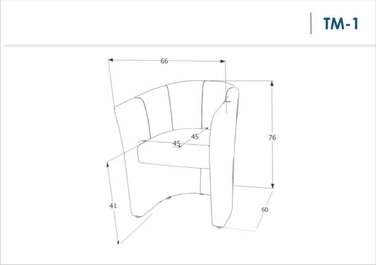 Крісло TM-1 темно-коричневе/венге ЕК-18