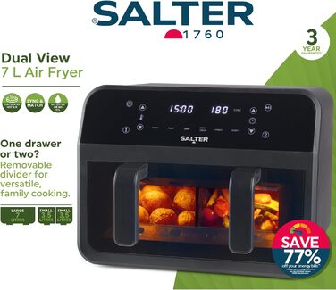 Фритюрниця Salter 4.2 л, ручна, без олії, EK6364VDE – мультикухня для м'яса та риби