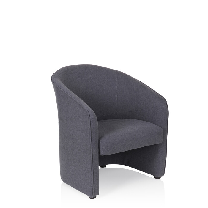 Крісло для відпочинку / Клубне крісло SAN JUAN, тканина, темно-сірий колір, hjh OFFICE