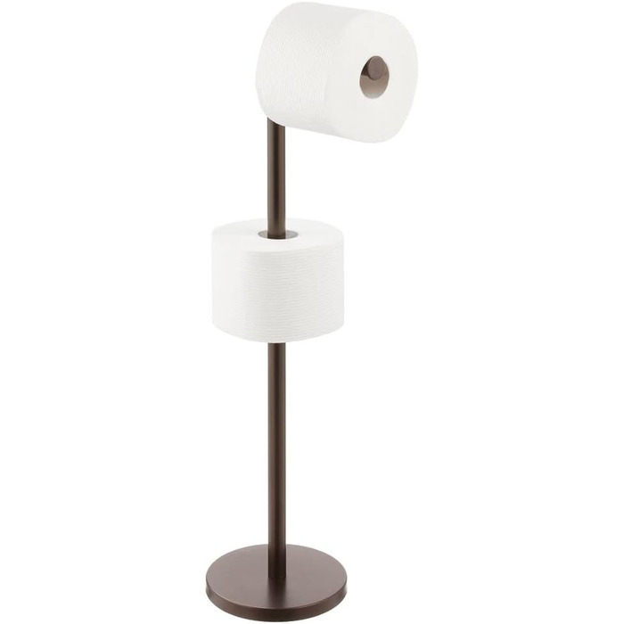 Окремий тримач для туалетного паперу mDesign-Сучасний тримач для рулонів паперу для ванної кімнати та гостьового туалету-стильний металевий тримач для туалетного паперу, стійкий до іржі- (бронза)