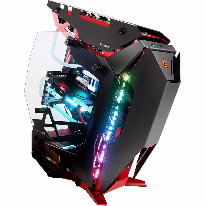 Ігровий корпус Antec Torque Midi-Tower чорний/червоний, алюмінієвий, підтримка ATX/EATX/ITX/Micro ATX