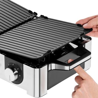 Електрогриль WMF Lono Master Grill 50x28 см з двома зонами нагріву, нержавіюча сталь, для барбекю