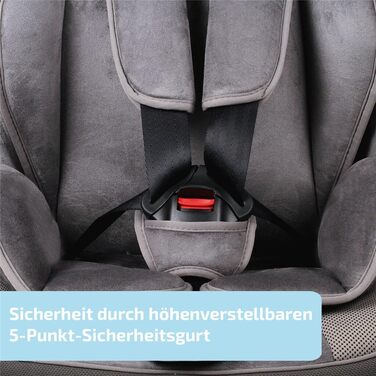 Дитяче автокрісло HEYNER 3в1 Багатофункціональне дитяче автокрісло з ISOFIX Group 1,2,3 Вага 9-36 кг, сірий