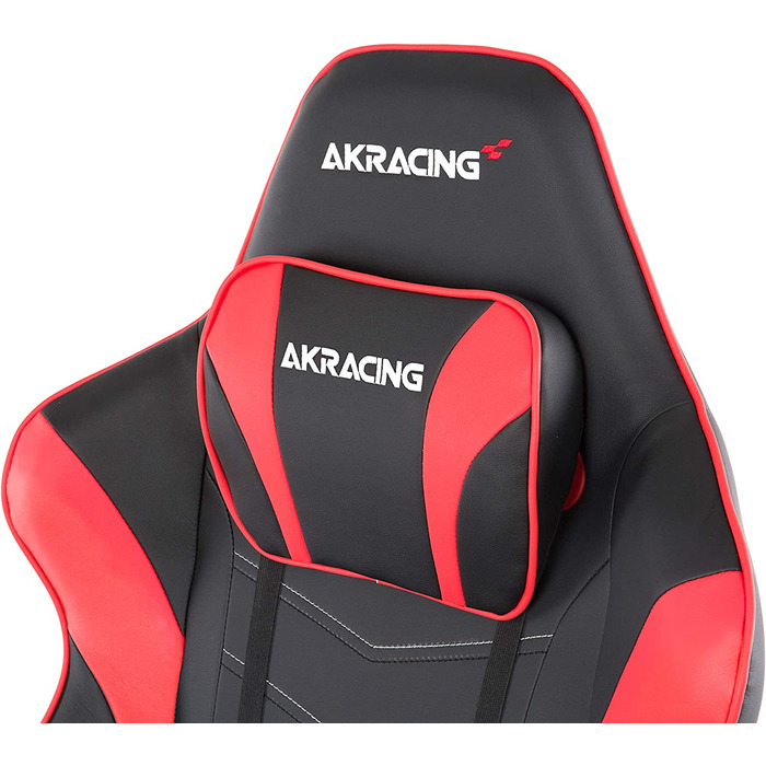 Ігрове крісло AKRacing Master Max, PU шкірозамінник, гарантія 5 років (чорний/червоний)