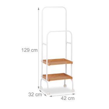 Підставка для квітів Relaxdays на колесах з 2 полицями