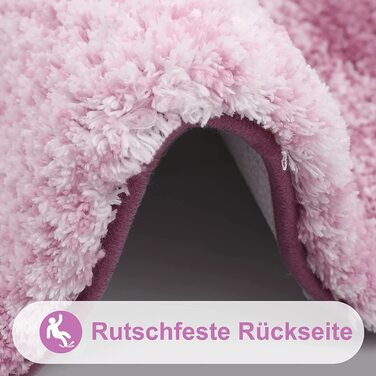 Килимок для ванної кімнати Homaxy, 60x120 см, антиковзаючі, миючий, з м'якого ворсу, з мікрофібри, швидковисихаючий, фіолетовий