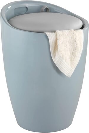 WENKO табурет для ванної кімнати Candy з місцем для зберігання та кошиком для білизни, ABS-пластик, 20 л, Ø 36 x 50,5 см