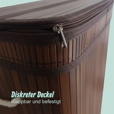 Кошик для білизни Relaxdays з бамбука з 3 відділеннями