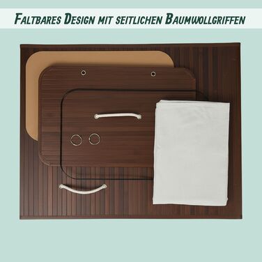 Кошик для білизни Relaxdays з бамбука та кришкою