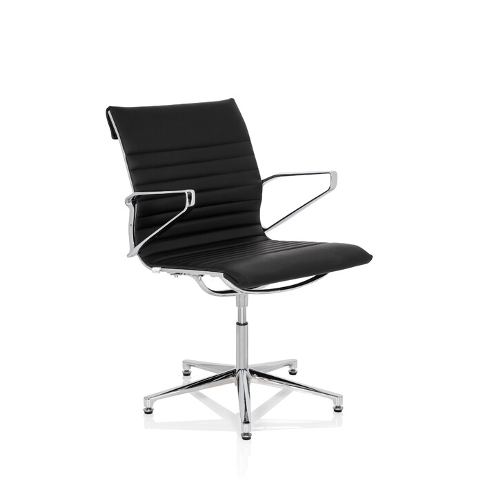 Крісло для конференцій / Крісло для відвідувачів PARIBA V IV Leather Black HJH OFFICE