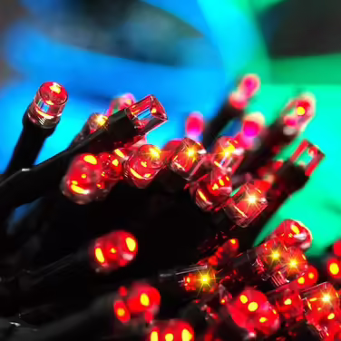 Tuokay Сонячна гірлянда 22м 200 LED, водонепроникна, 8 режимів, для вулиці, декор для саду, балкона, тераси, альтанки, газону, весільна декорація, червона