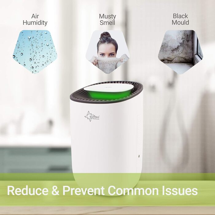 SUNTEC DrySlim 300 point: Електричний осушувач повітря для дому - 20 л/день, 63 м2, 3-в-1 (осушувач, очищувач, сушарка)