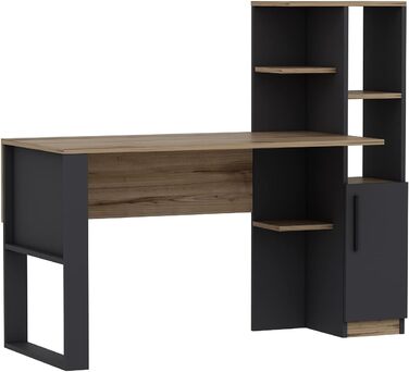 Письмовий стіл HOMIDEA TODY - домашній офіс/дитяча кімната - місце для зберігання - сучасний дизайн (Антрахіт/Бріарсмоук)