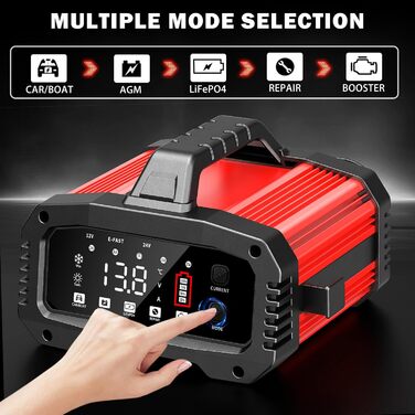 Автоматичний зарядний пристрій для акумуляторів 25A з температурною компенсацією (червоний)