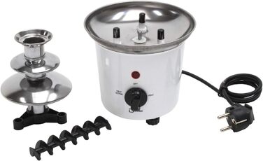 Шоколадний фонтан 14 см, 60 Вт, білий/сріблястий