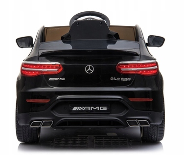 Дитячий електромобіль Mercedes GLC 63S 4x4 з пультом керування, м'якими колесами EVA, шкіряним сидінням та USB