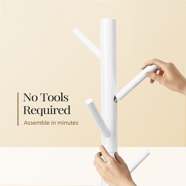 Підвісна шафа Pipishell для одягу, вішалка для курток, 8 гачків, природа (білий)