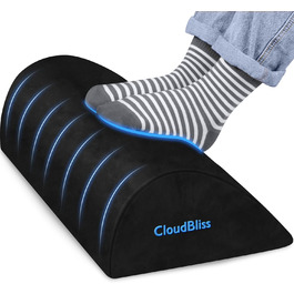 Підставка для ніг CloudBliss під стіл: комфорт і розслаблення в офісі та вдома. З Memory Foam, знімний чохол.