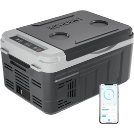 EUHOMY компресорний холодильник 10L (-20℃~20℃) 12/24V DC & 230V AC з Bluetooth, швидке охолодження 15 хв, для кемпінгу та подорожей