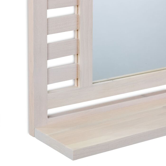 Дзеркало для ванної кімнати Relaxdays з поличкою у вінтажному білому кольорі