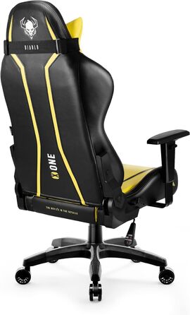 Ігровий крісло Diablo X-One 2.0 з регульованими підлокітниками, ергономічний дизайн, подушки для шиї та попереку, колір Electric Yellow