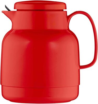 Пластиковий вакуумний глечик Helios Mondo з ситечком для чаю, (14,2 x 13,6 x 19,3 см, червоний)