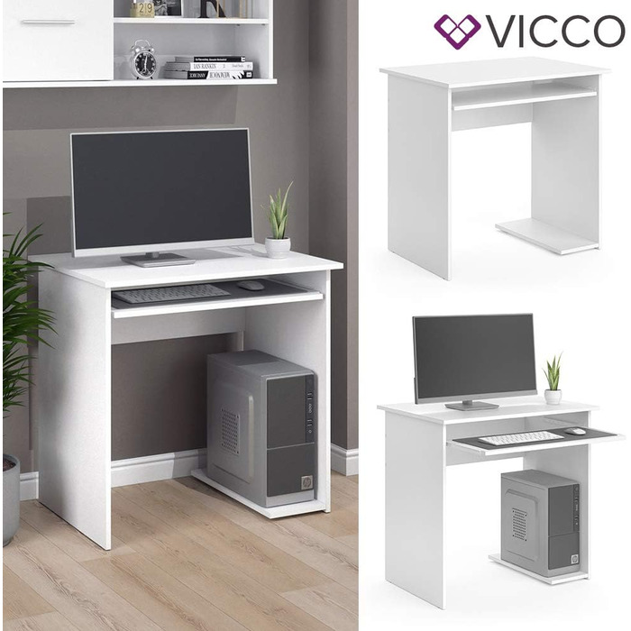 Стіл Vicco Nick, білий, 80x58 см