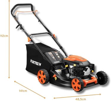 Бензокоса FUXTEC 3в1 FX-RM4646ECO: 3,5PS, 46 см, 50л кошик, мульчування, 25 кг