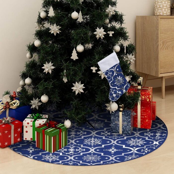 Різдвяна ковдра VidaXL з носком, Різдвяне ковдру, Різдвяний декор, спідниця на ялинку, ковдра, килимок для підлоги, колода для ялинки