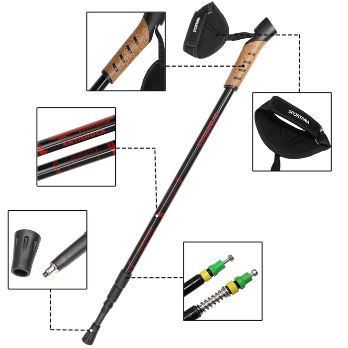 Трекінгові палиці для ходьби (Nordic Walking) – червоні