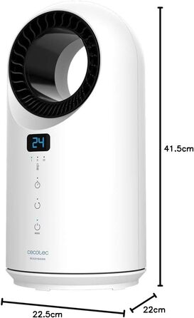 Конвектор Cecotec Warm 8400 Bladeless Connected: безлопатевий, WiFi, 1500W, сенсорне управління, LED, 3 режими, таймер, безпека