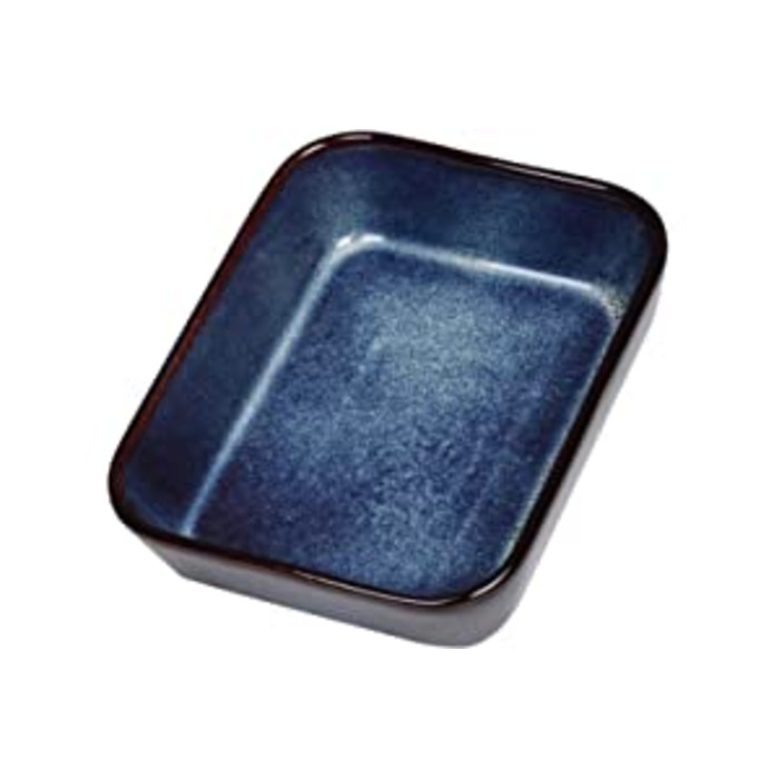Прямокутна форма для випічки, керамогранітна форма для випічки Ванкассо Капрі серії 1, квадратна форма для випічки з блакитною глазур'ю, 35 x 25 x 7,7 см, 3600 мл