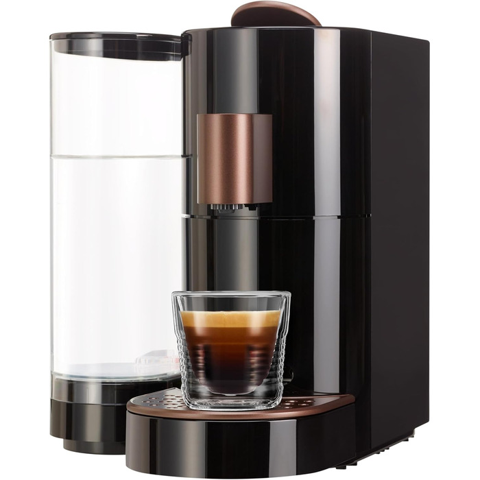 Кавомашина K-FEE TWINS II для кави, чаю та какао | 19 Bar | 2.3 л резервуар | Чорно-мідний колір | Швидкий нагрів