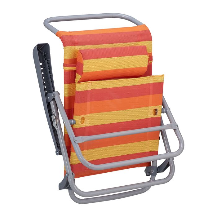 Розкладний шезлонг Relaxdays з подушкою для шиї