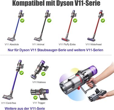 Змінна батарея EVARY 6000 мАг для Dyson DC62-74 SV03-09 з 2 фільтрами 1 щітка